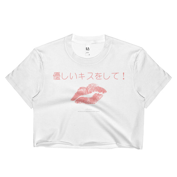 Japanese characters logo Ladies Crop Top